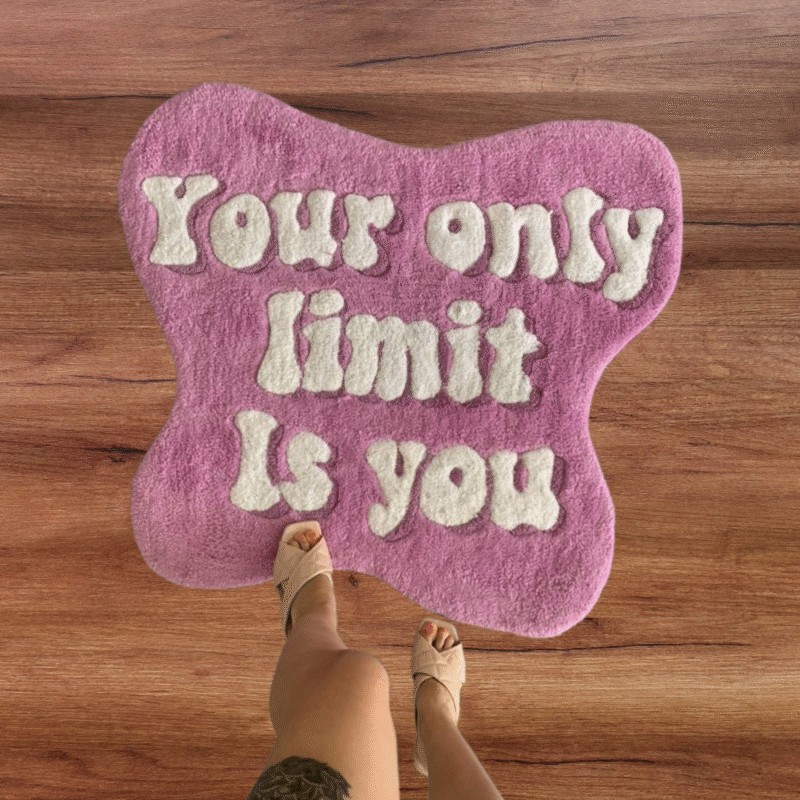 💪 3D “Your Only Limit is You” Quote Rug - Image 1